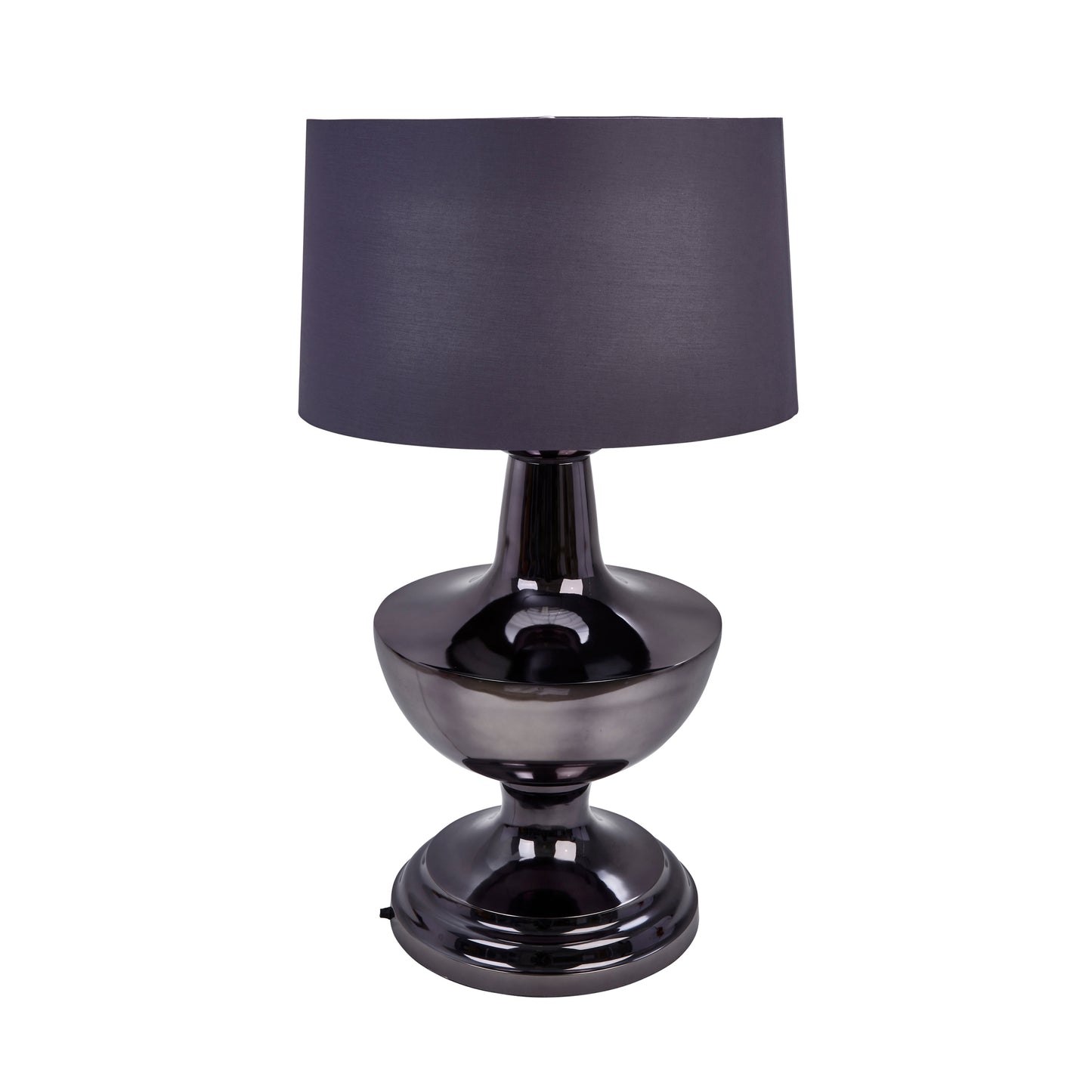 STAINLESS STEEL 33" TABLE LAMP, BLACK