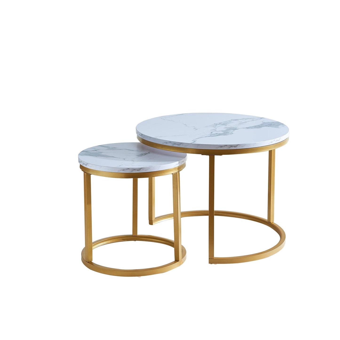 Modern Nesting coffee tables - Golden Frames