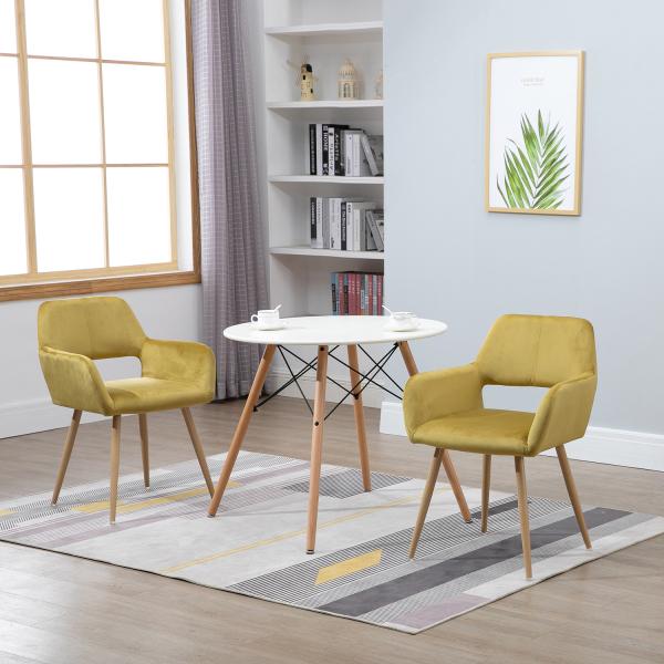 Dining Chair Yellow/Beige