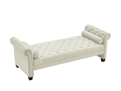 The Mozelle 82.3" Rectangular Large Chaise Lounge Ivory