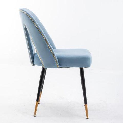 Contemporary Velvet Upholstered Dining Chair Set of 2