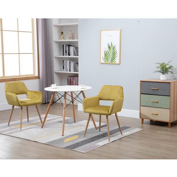 Dining Chair Yellow/Beige