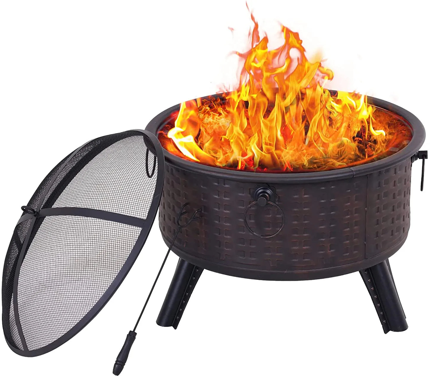 26'' Fire Pit Wood Burning Fire Pit For Outdoor