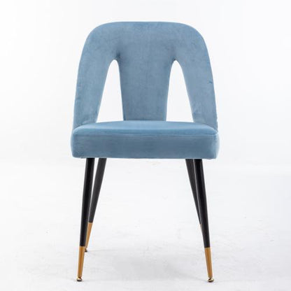 Contemporary Velvet Upholstered Dining Chair Set of 2