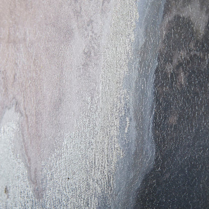 Bliss Abstract Gel Coat Canvas with Silver Foil Embellishment