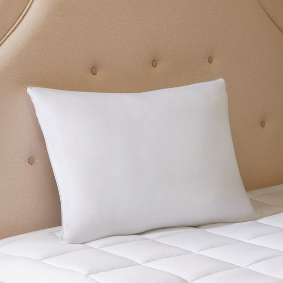 Smart Cool Microfiber Hypoallergenic Coolmax Down Alternative Sleeping Pillow Satin Piping