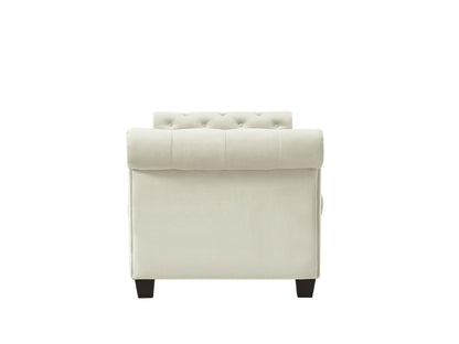 The Mozelle 82.3" Rectangular Large Chaise Lounge Ivory