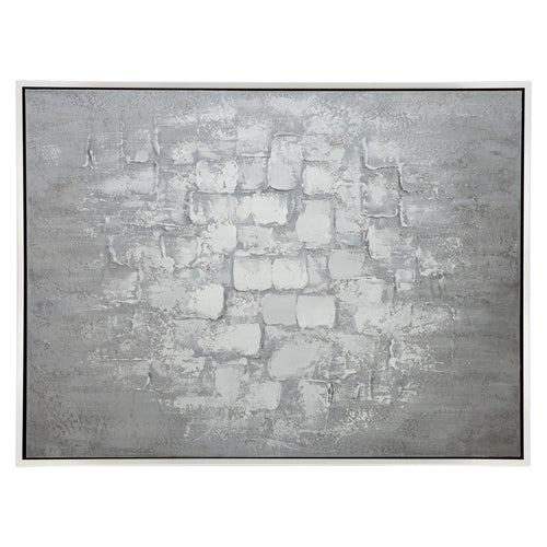 47X35 HANDPAINTED ABSTRACT CANVAS, GRAY