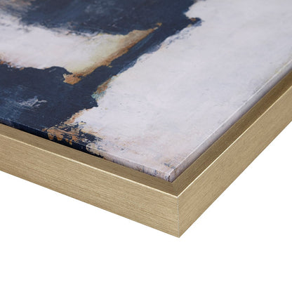 Blue Drift Framed Embellished Canvas Gallery 5PC Set