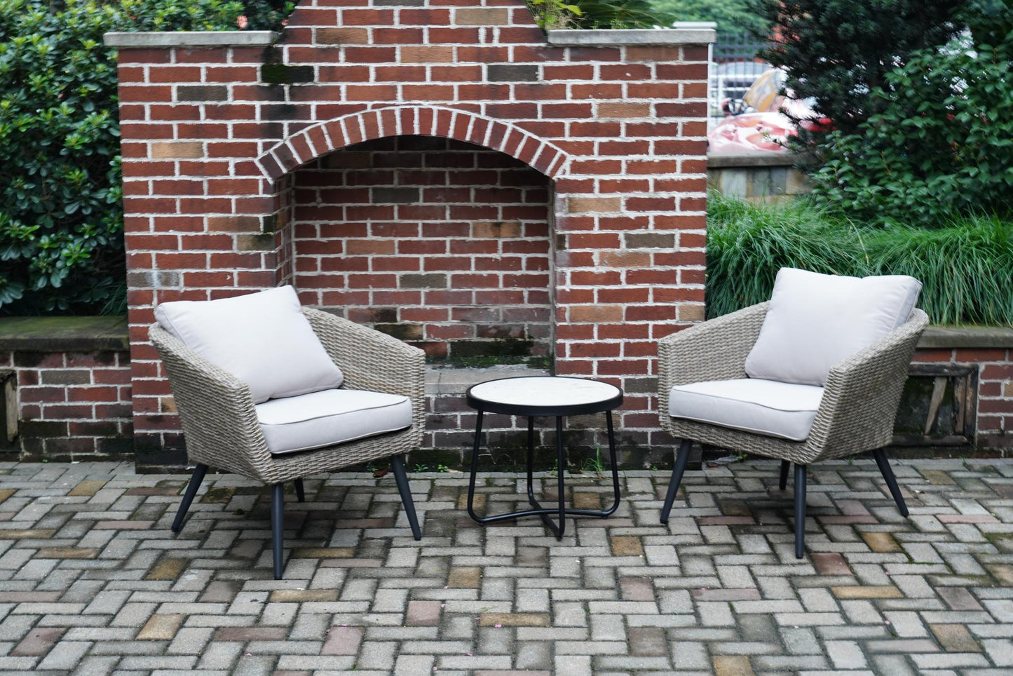 All-aluminum Rattan Table and Chair Set