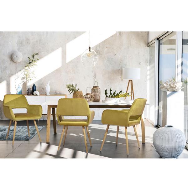 Dining Chair Yellow/Beige