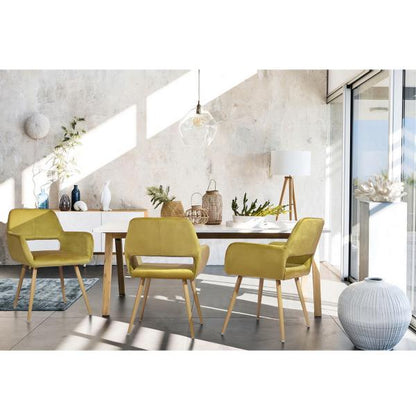 Dining Chair Yellow/Beige