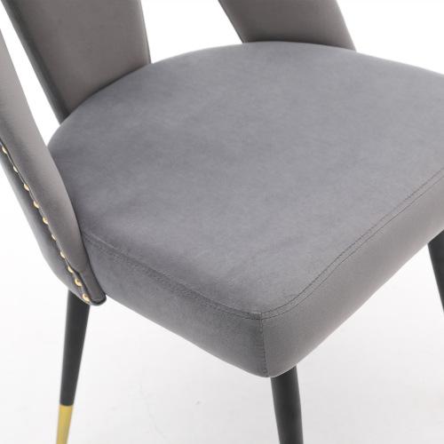 Contemporary Velvet Upholstered Dining Chair Set of 2