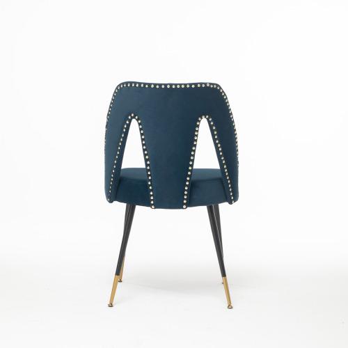 Contemporary Velvet Upholstered Dining Chair Set of 2