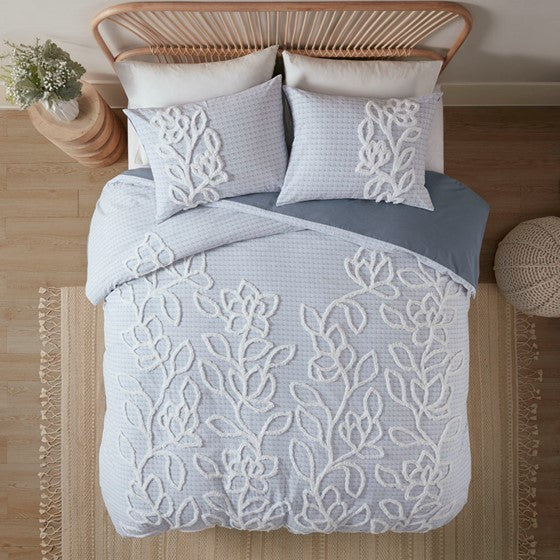 Aitana 3 Piece Tufted Cotton Chenille Duvet Cover Set