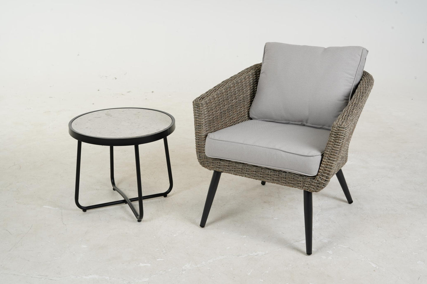 All-aluminum Rattan Table and Chair Set