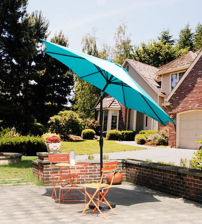 Patio Outdoor Market Umbrella with Aluminum Auto Tilt and Crank Without Base
