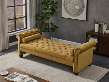 The Mozelle 82.3" Rectangular Large Chaise Lounge Brown