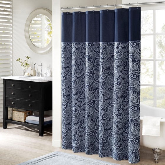 Aubrey Jacquard Shower Curtain