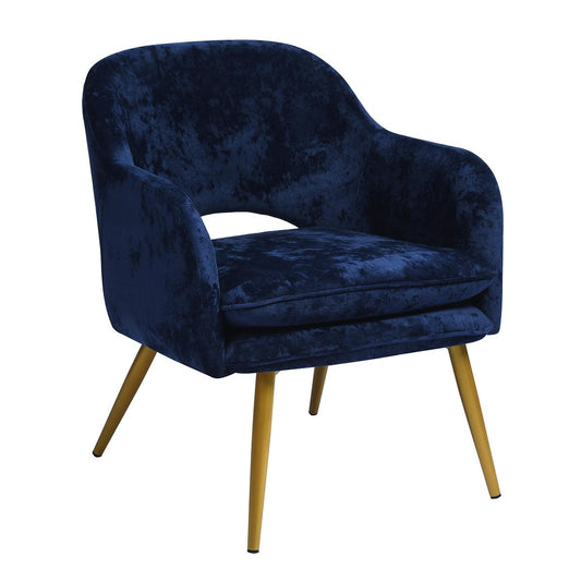 Plush Dark Blue Velvet Dining Chair