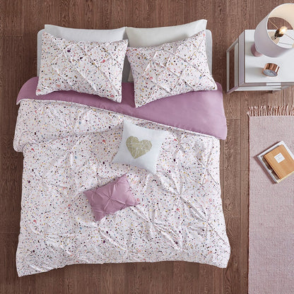 Abby Metallic Printed and Pintucked Comforter