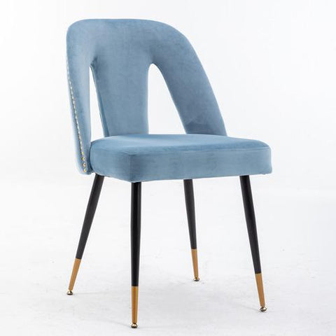 Contemporary Velvet Upholstered Dining Chair Set of 2