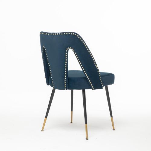 Contemporary Velvet Upholstered Dining Chair Set of 2