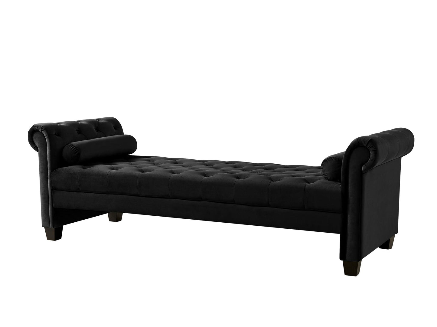 The Mozelle 82.3" Rectangular Large Chaise Lounge Black