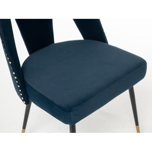 Contemporary Velvet Upholstered Dining Chair Set of 2