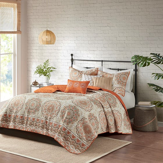 Tangiers 6 Piece Reversible Coverlet Set
