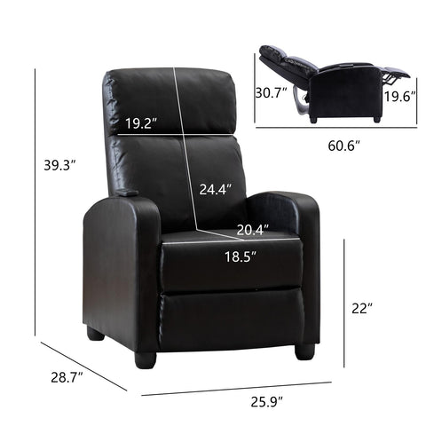 Electric Recliner for the Elderly with Massage Therapy and Heat, Simple Pushback, Power Chair& Small Sofa Suitable for Living Room & Bed Room