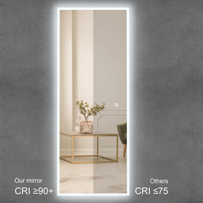 Smart Infinity Defogger Waterproof Beveled Frameless Lighted Full Length Mirror
