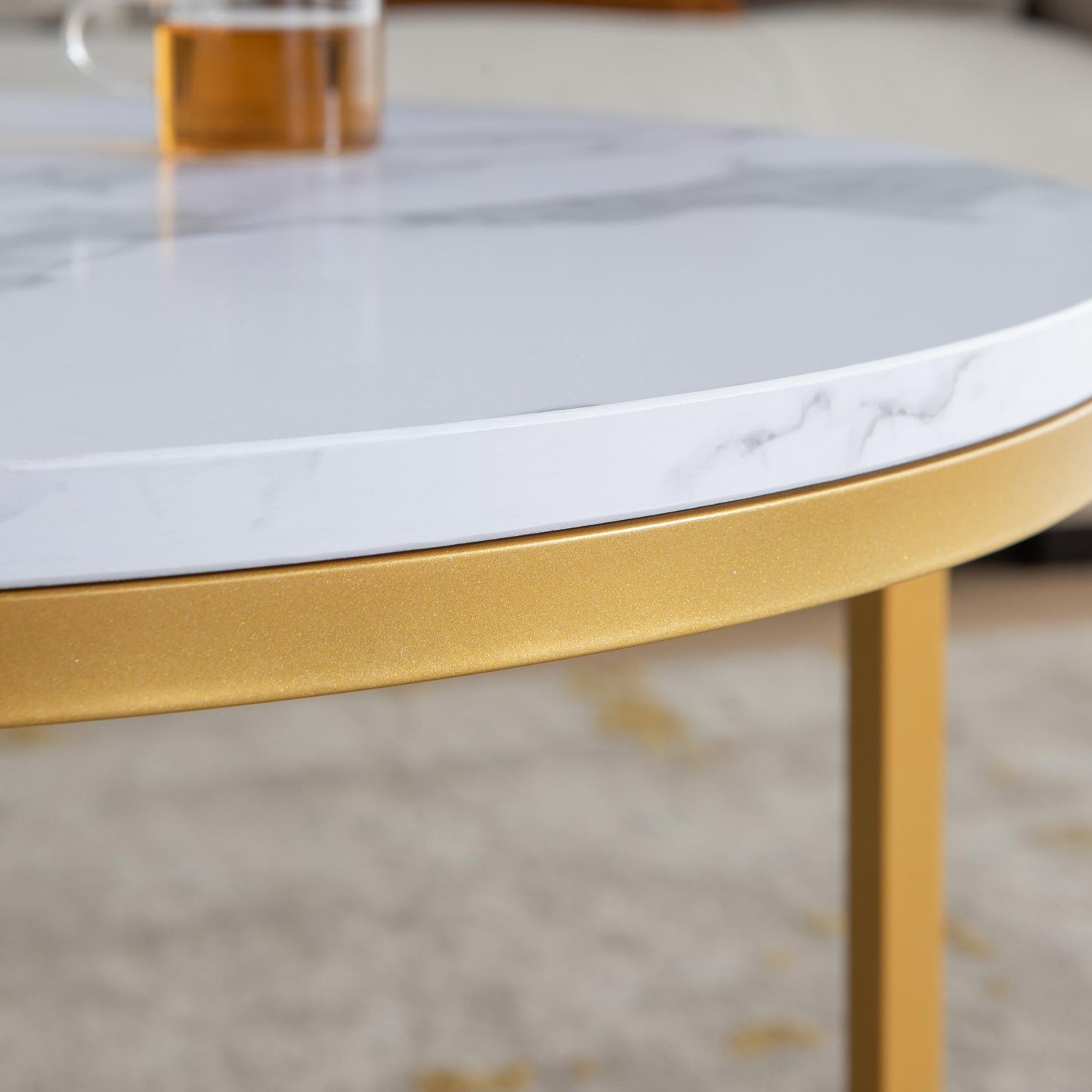 Modern Nesting coffee tables - Golden Frames