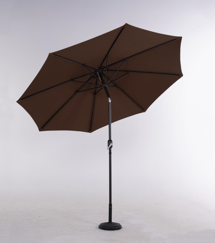 Patio Outdoor Market Umbrella with Aluminum Auto Tilt and Crank Without Base