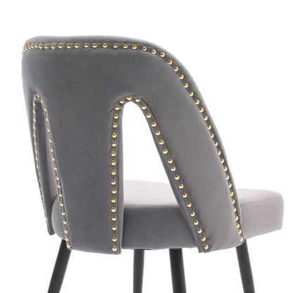 Contemporary Velvet Upholstered Dining Chair Set of 2