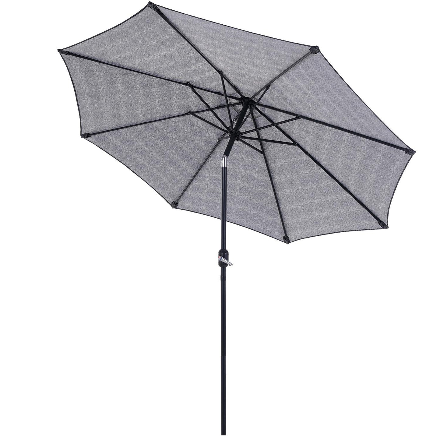 Patio Outdoor Market Umbrella with Aluminum Auto Tilt and Crank Without Base