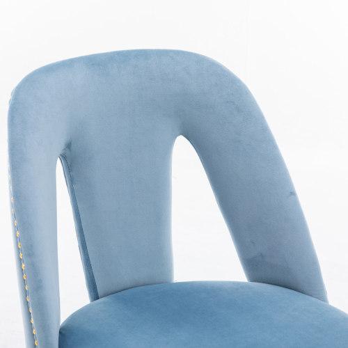 Contemporary Velvet Upholstered Dining Chair Set of 2