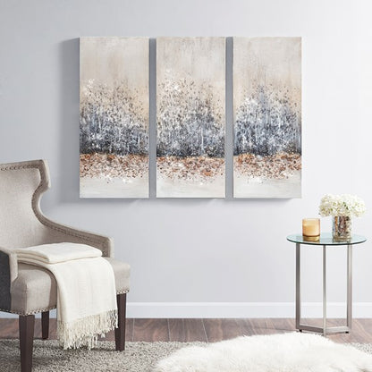 Twilight Mystere 100% Hand Brush Embellished Canvas, 3 Piece Set