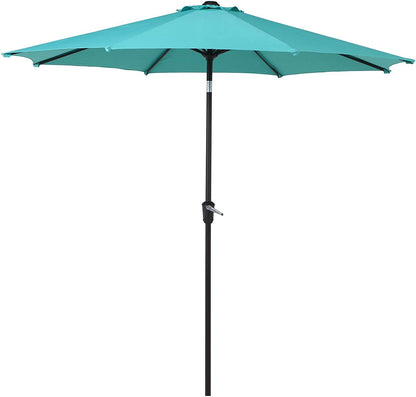 Patio Outdoor Market Umbrella with Aluminum Auto Tilt and Crank Without Base