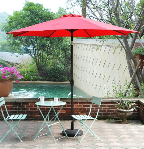 Patio Outdoor Market Umbrella with Aluminum Auto Tilt and Crank Without Base