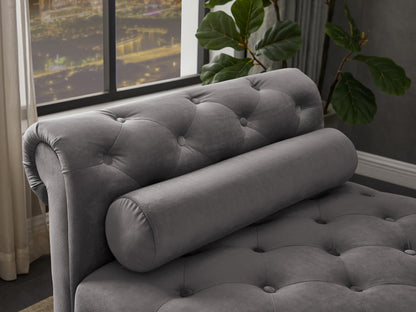 The Mozelle 82.3" Rectangular Large Chaise Dark Grey