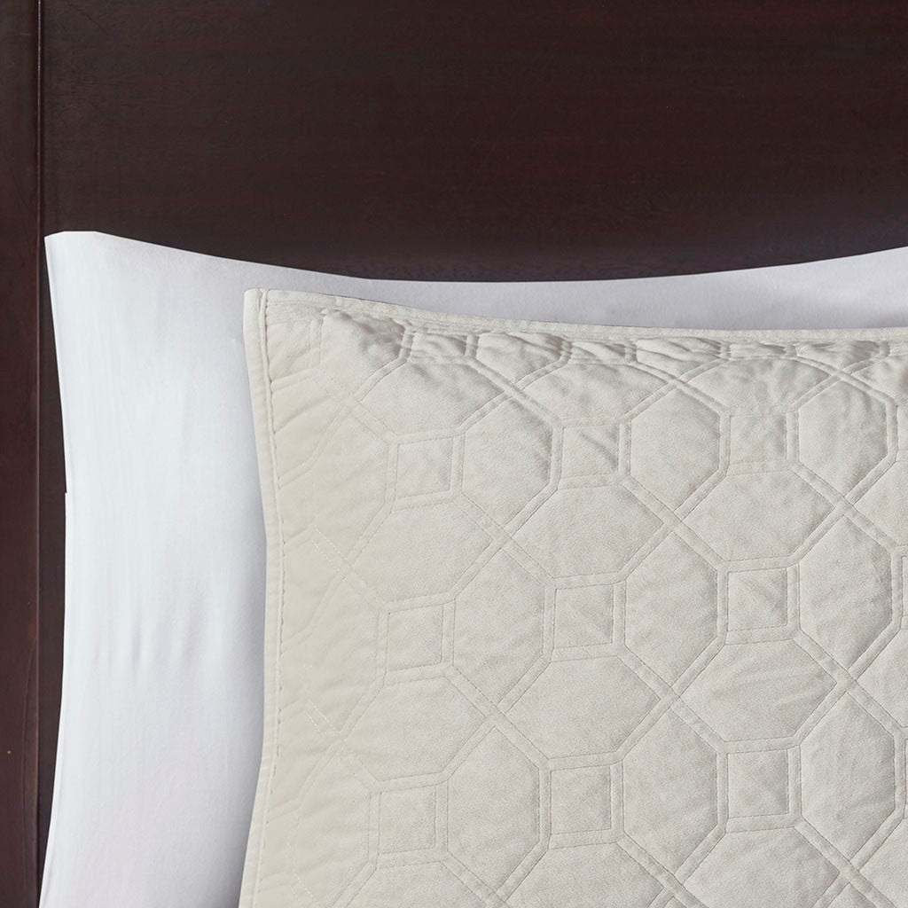 Harper Faux Velvet Reversible 3 Piece Coverlet Set