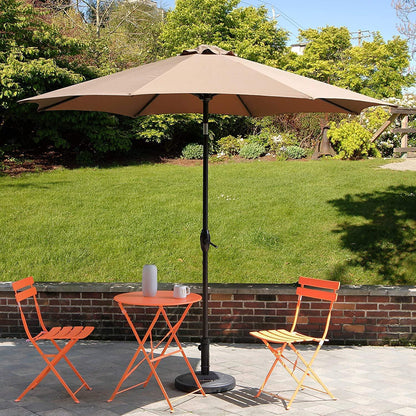 Patio Outdoor Market Umbrella with Aluminum Auto Tilt and Crank Without Base