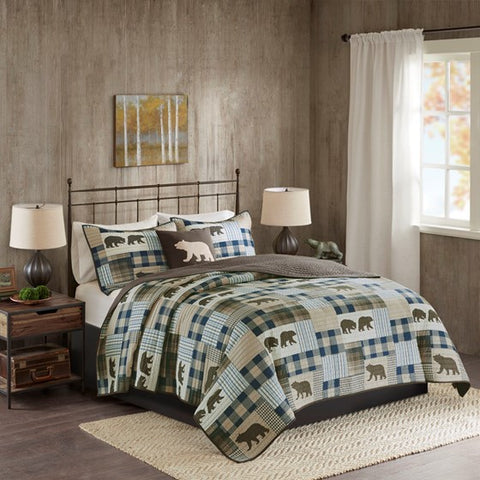 Twin Falls Oversized 4 Piece Quilt Set