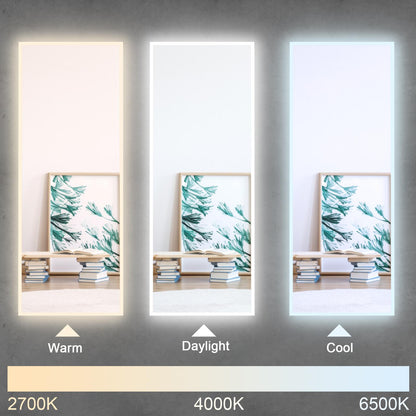 Smart Infinity Defogger Waterproof Beveled Frameless Lighted Full Length Mirror