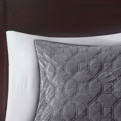 Harper Faux Velvet Reversible 3 Piece Coverlet Set