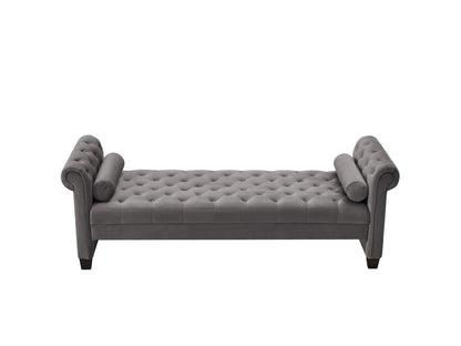 The Mozelle 82.3" Rectangular Large Chaise Dark Grey