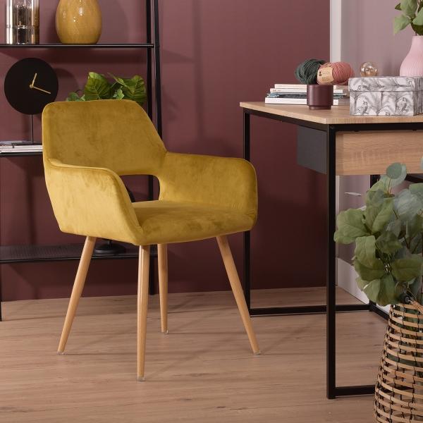 Dining Chair Yellow/Beige