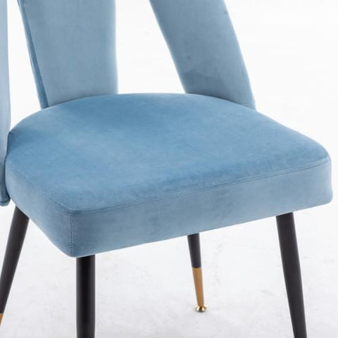 Contemporary Velvet Upholstered Dining Chair Set of 2